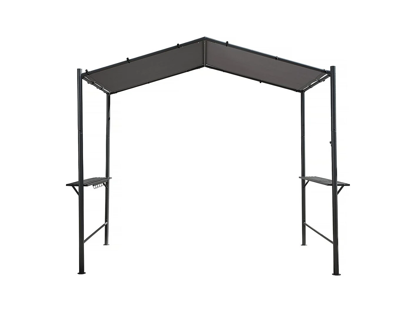 Pergola tonnelle pour barbecue - 277 x 149 cm - Anthracite