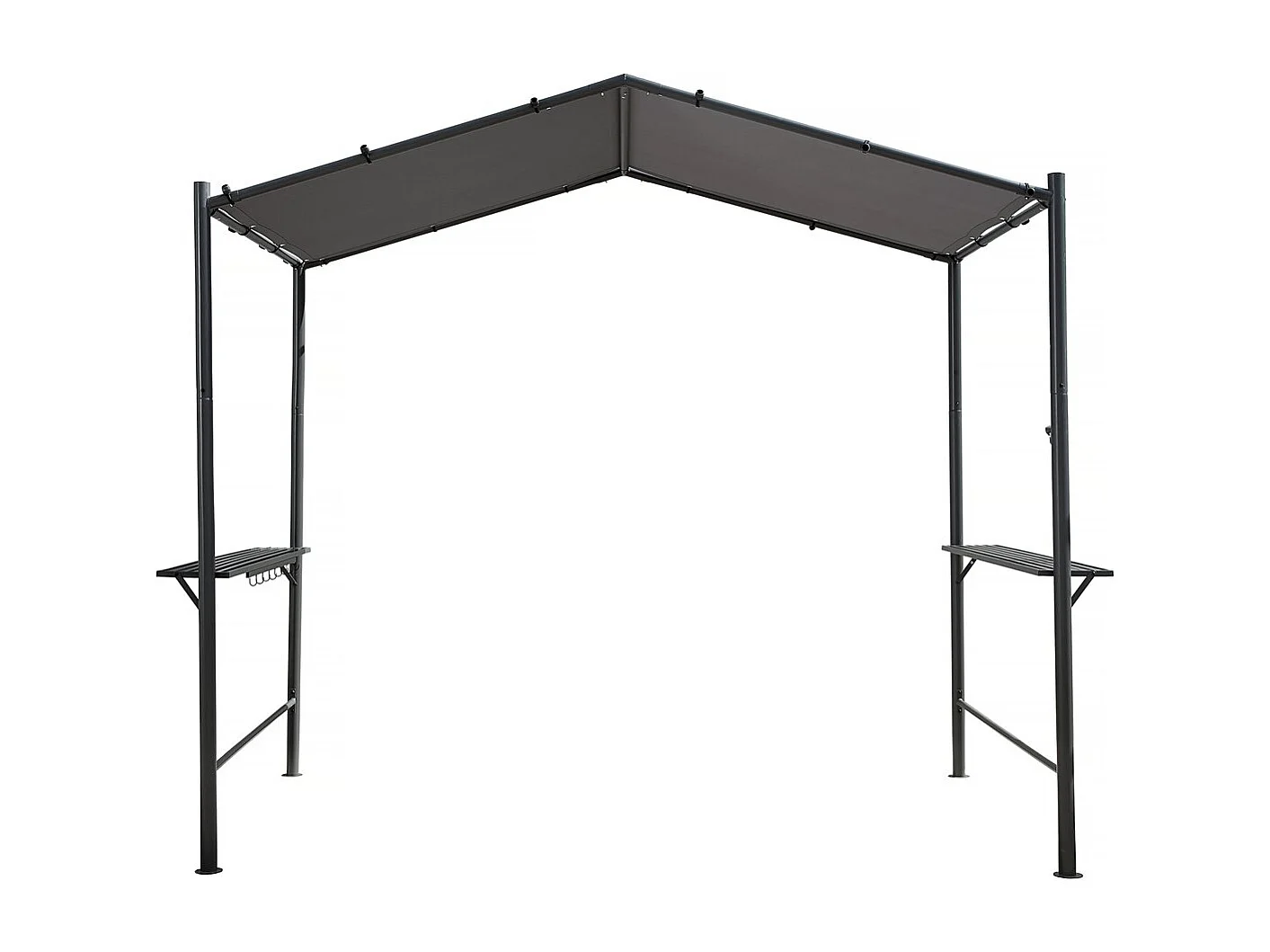 Pergola tonnelle pour barbecue - 277 x 149 cm - Anthracite