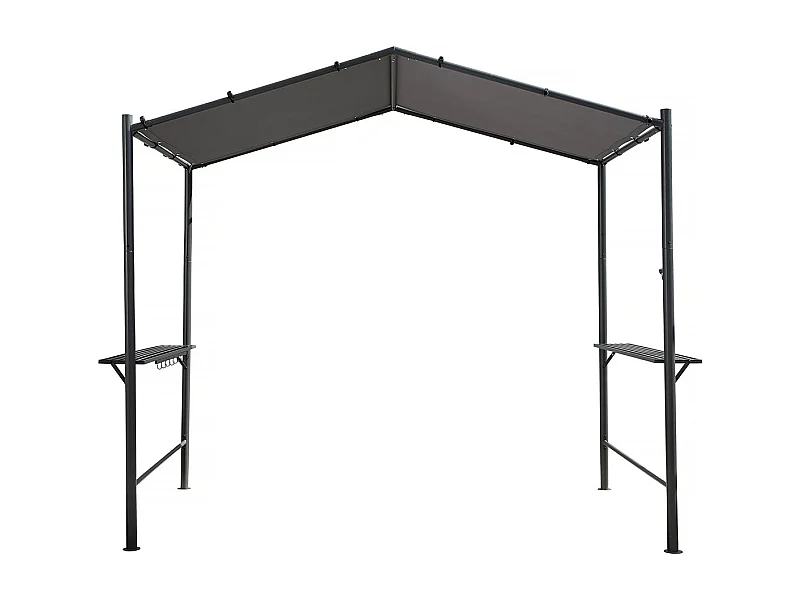 Pergola tonnelle pour barbecue - 277 x 149 cm - Anthracite