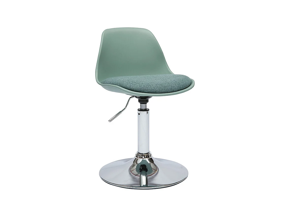 Chaise de bureau design enfant vert de gris STEEVY