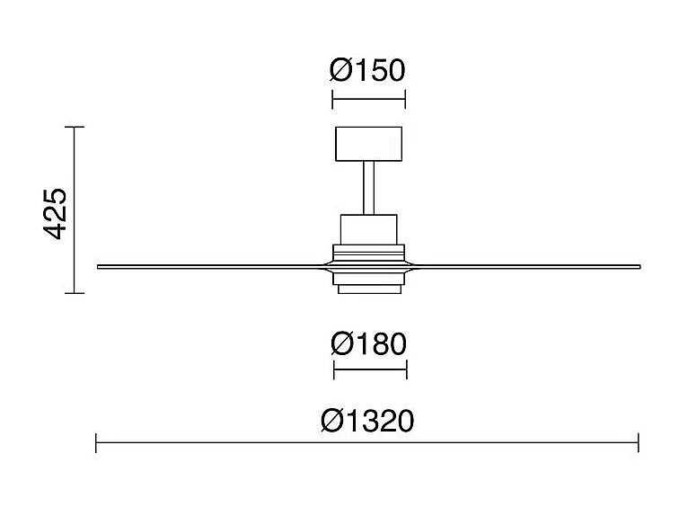 Ventilador de techo BREEZE de estilo moderno-  acero y madera arce- 3 aspas- mando a distancia- LED SMD 15W- K select- IP20
