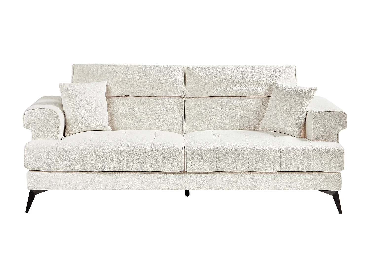 Sofá SKIVE Bouclé Blanco 3 plazas