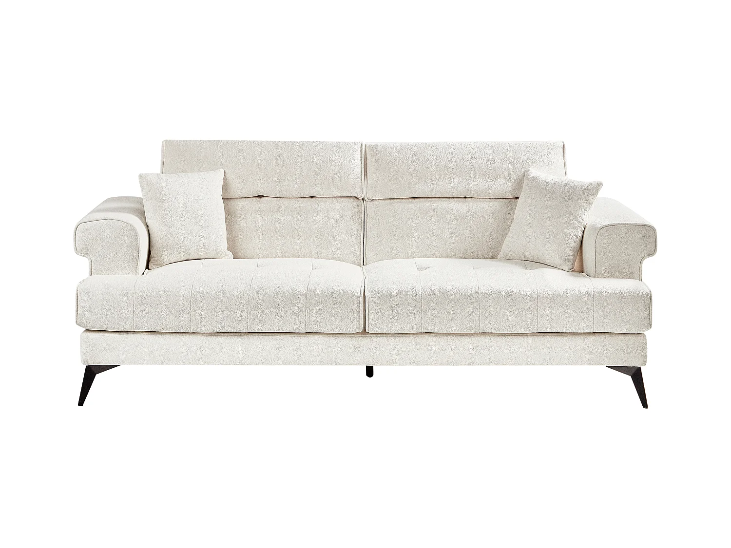 Sofá SKIVE Bouclé Blanco 3 plazas