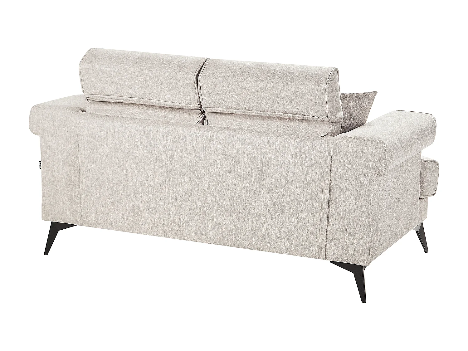 Sofa Stoff beige / taupe 2-Sitzer gepolstert mit verstellbaren Kopfstützen Skive