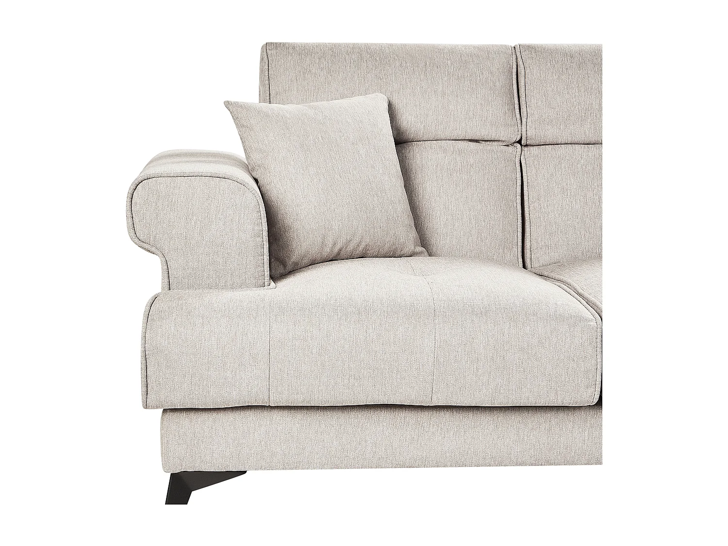 Sofa Stoff beige / taupe 2-Sitzer gepolstert mit verstellbaren Kopfstützen Skive
