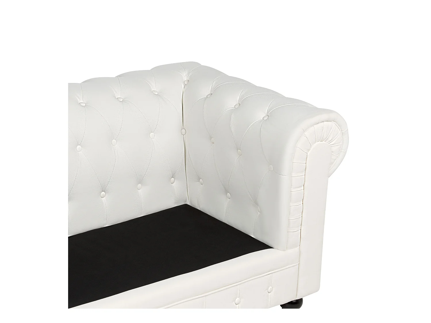 Divano CHESTERFIELD Tessuto Bianco sporco 3 posti