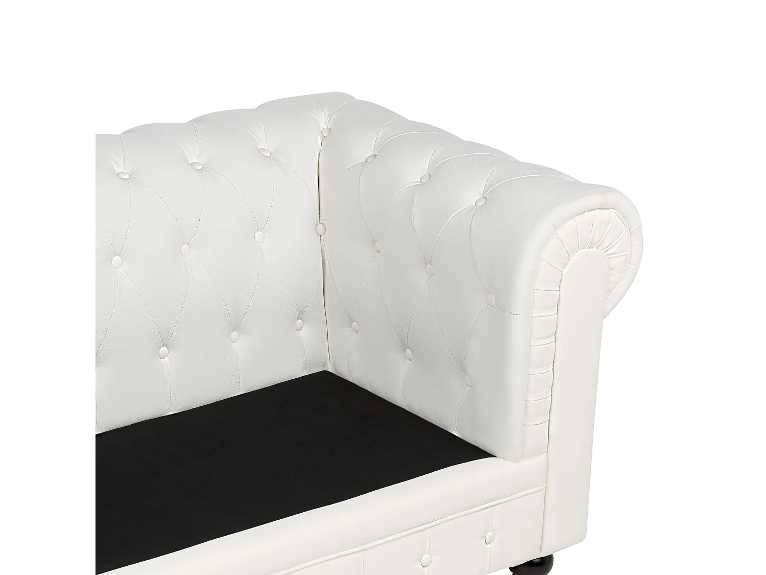Sofá CHESTERFIELD Tecido Branco creme 3 lugares