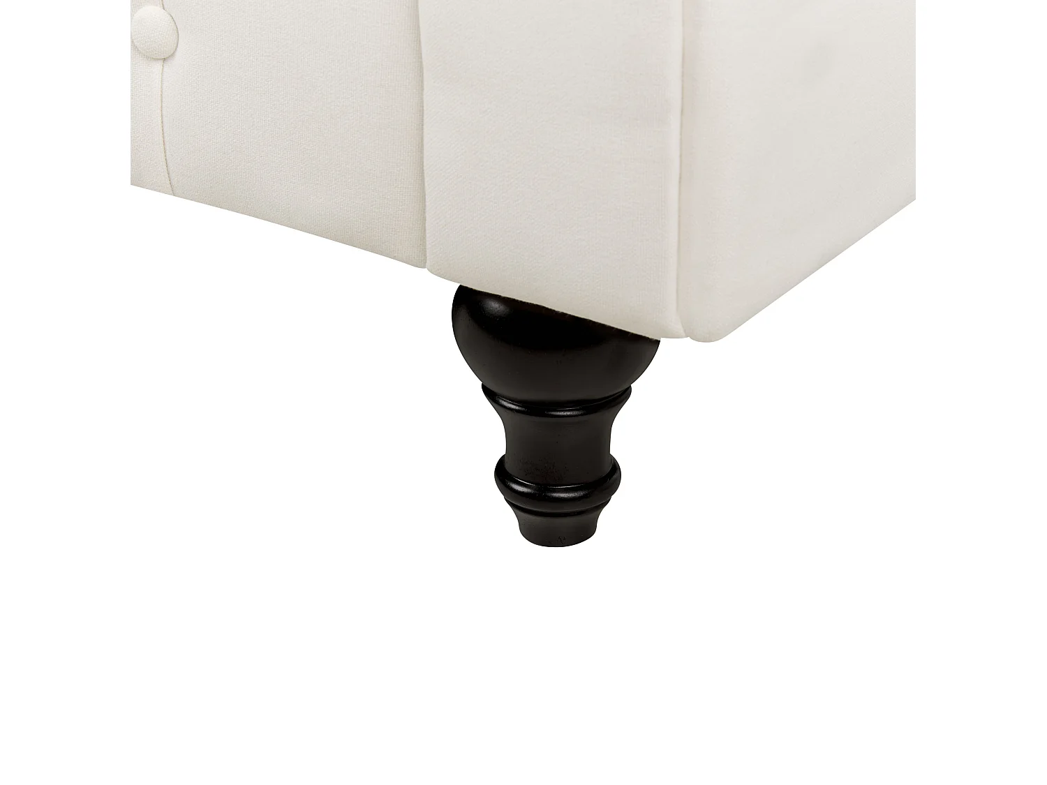 Sofá CHESTERFIELD Tecido Branco creme 3 lugares