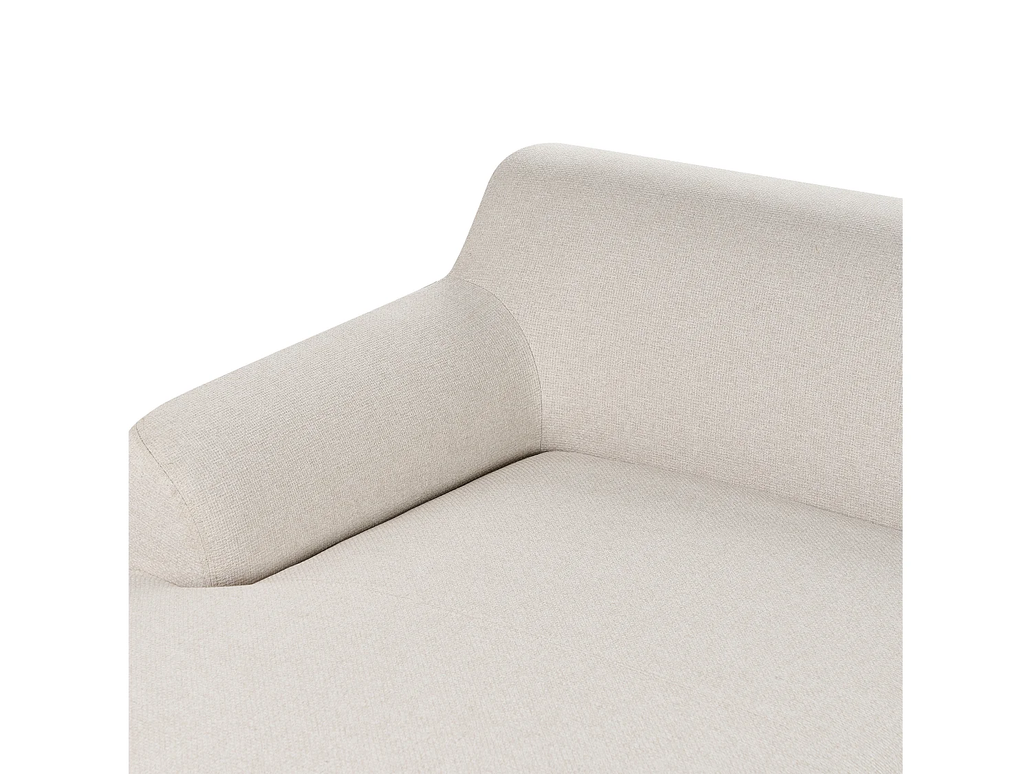 Canapé d'Angle à gauche Pieds en Bois Meuble Coin de Salon en Tissu Polyester Beige Clair Sosjo