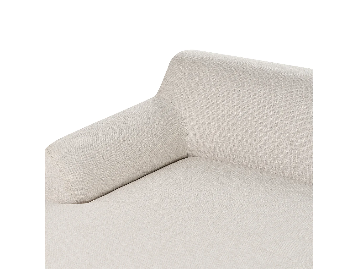 Ecksofa SOSJO Stoff Hellbeige 3-Sitzer rechtsseitig