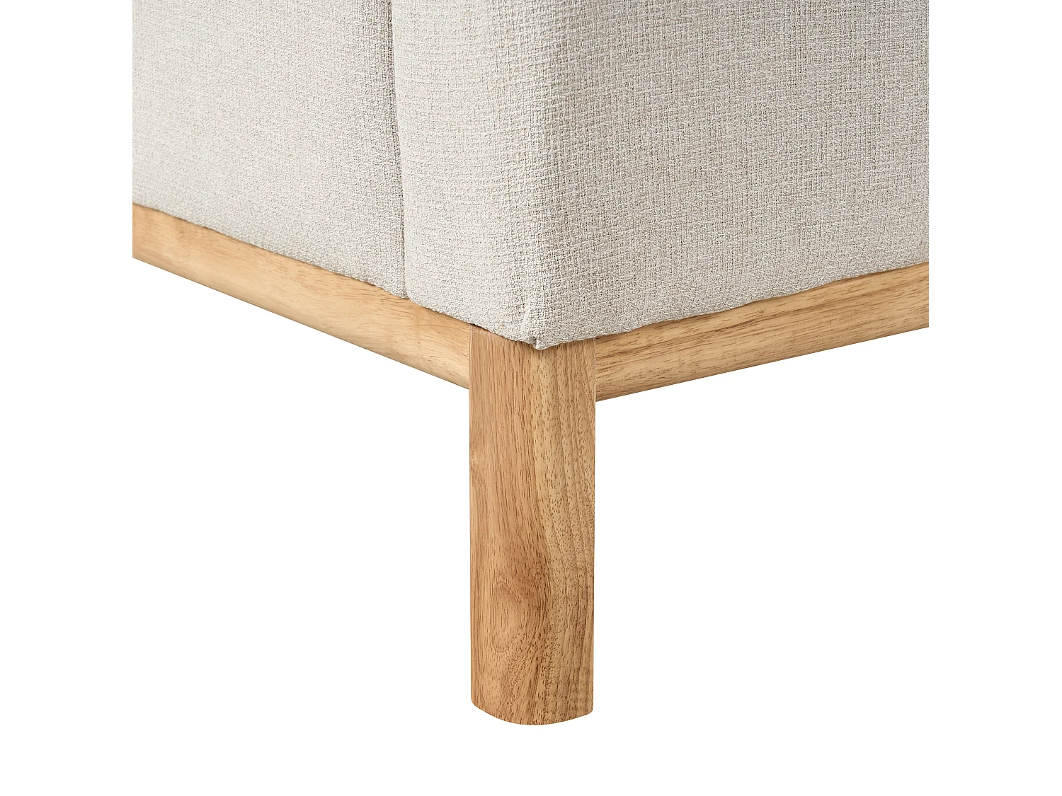 Ecksofa SOSJO Stoff Hellbeige 3-Sitzer rechtsseitig