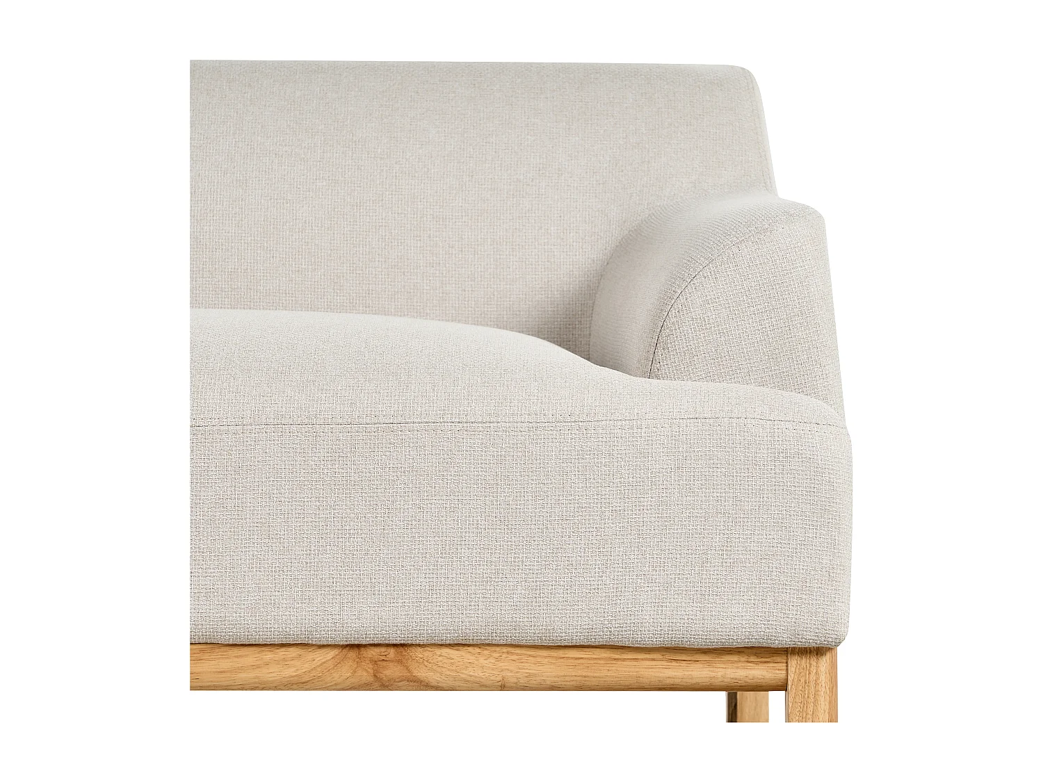 Canapé d'angle SOSJO Tissu Beige clair 3 places Côté droit
