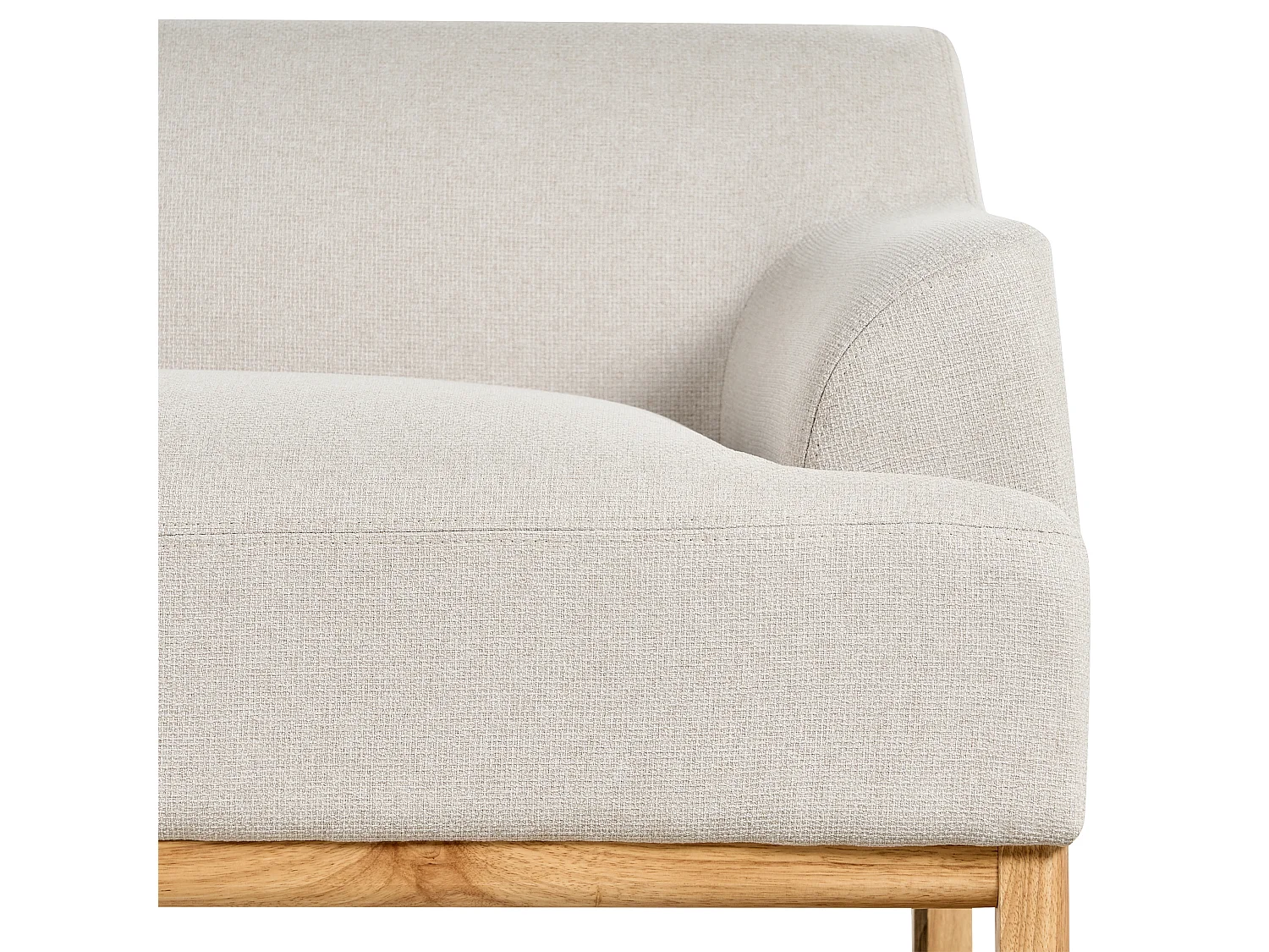 Canapé d'angle 3 places en tissu beige