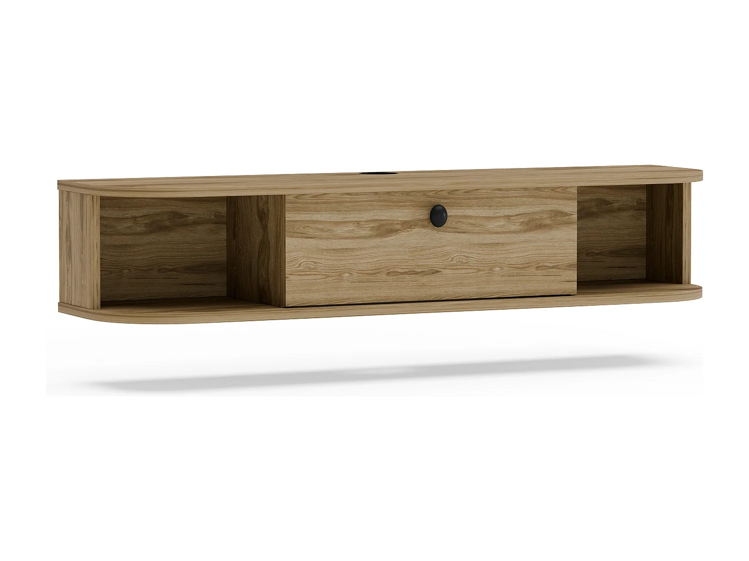 Decorotika Ibarra Floating  TV Unit for TV's up to 55 inches Dropdown Cabinet and Open Shelves