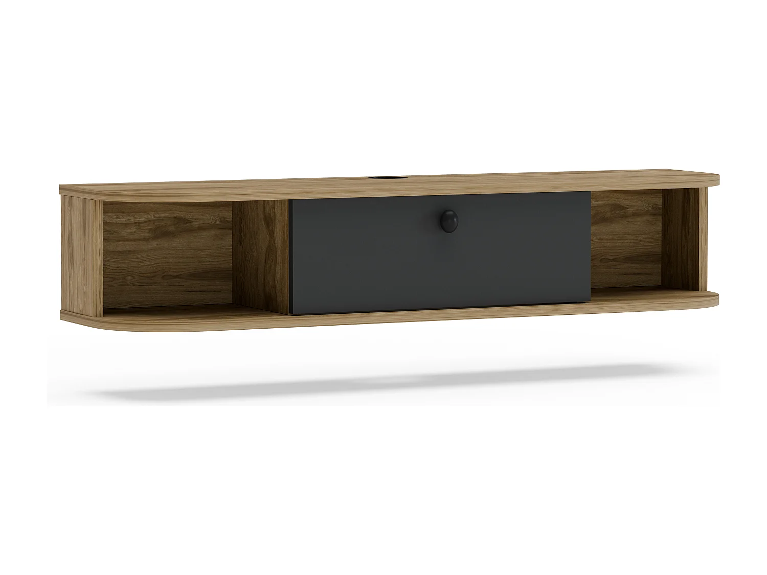 Decorotika Ibarra Floating  TV Unit for TV's up to 55 inches Dropdown Cabinet and Open Shelves