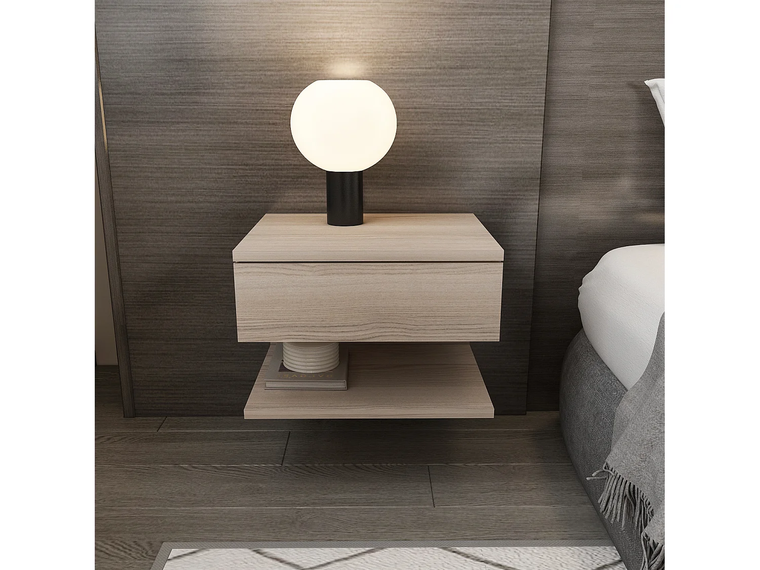 Decorotika Vivid Floating Nightstand - 45 cm W x 31.4 cm H x 36.8 cm D