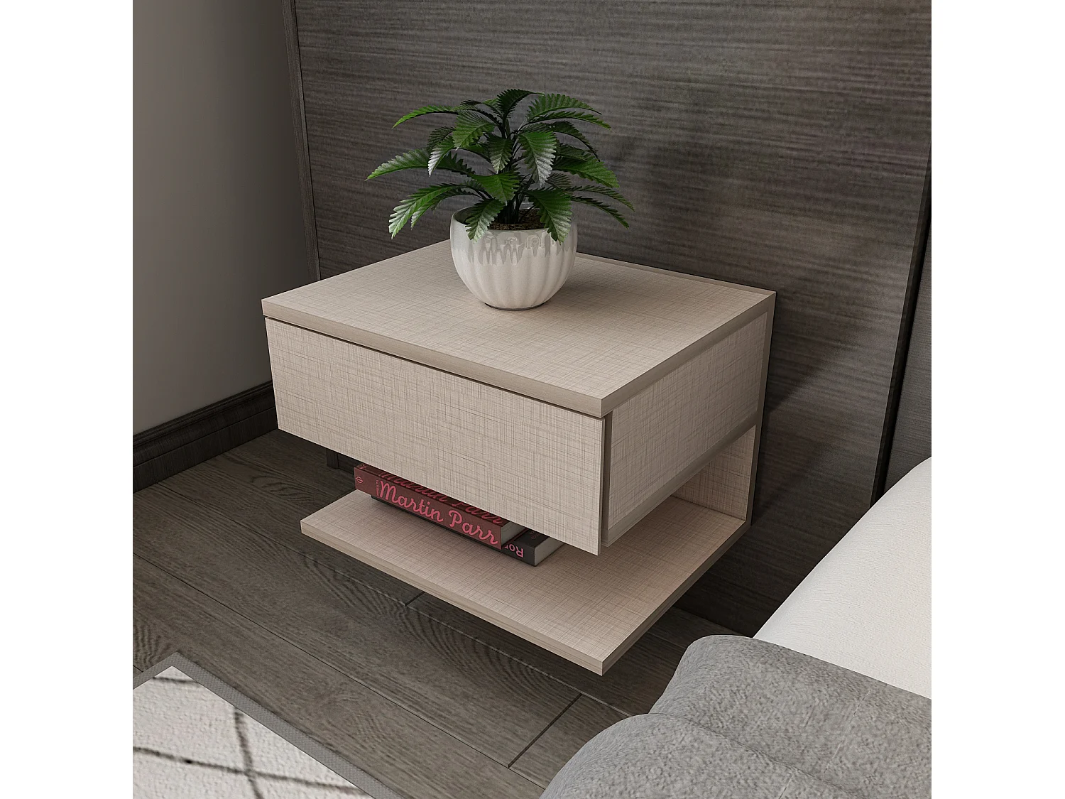 Decorotika Vivid Floating Nightstand - 45 cm W x 31.4 cm H x 36.8 cm D