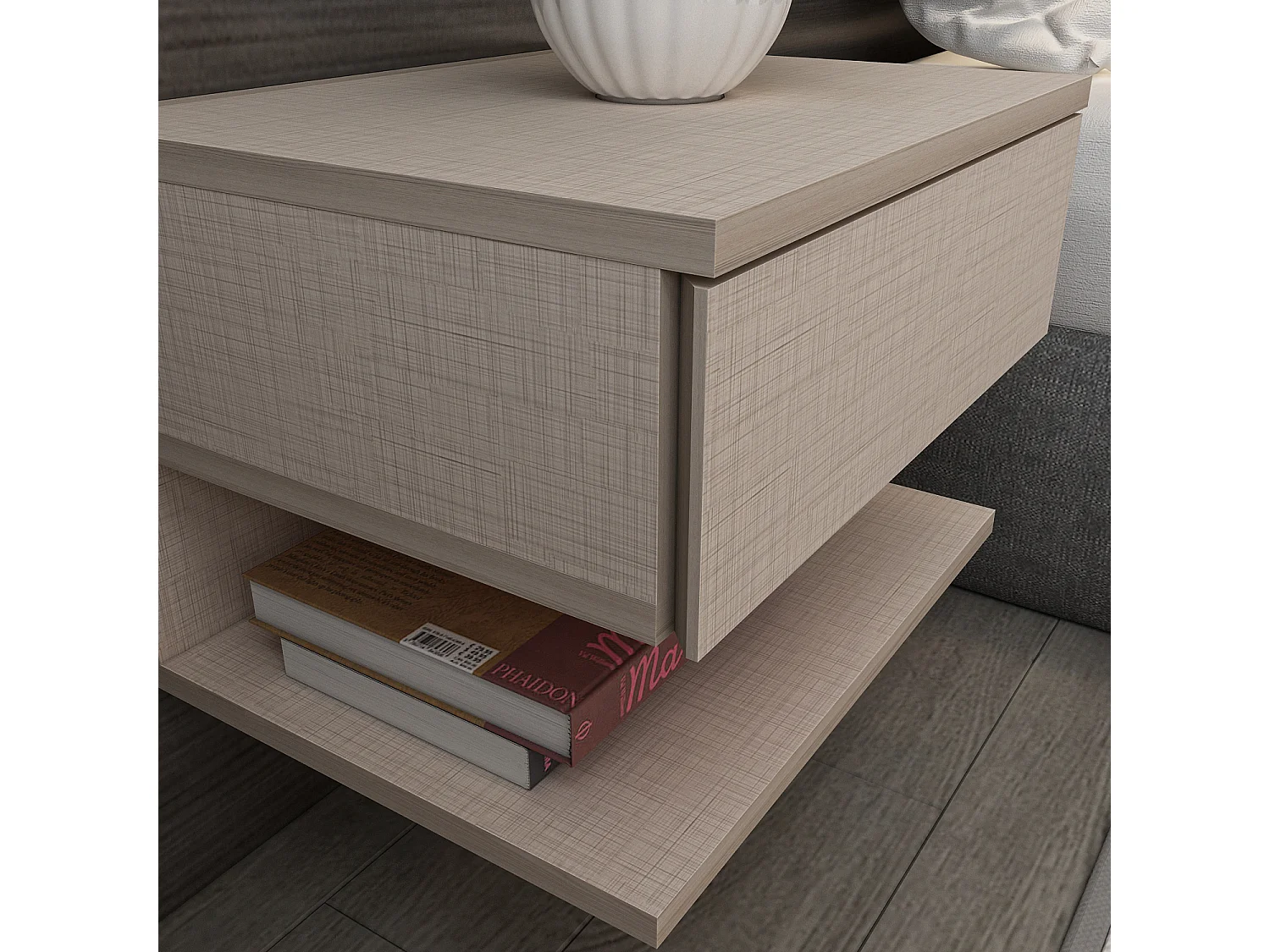 Decorotika Vivid Floating Nightstand - 45 cm W x 31.4 cm H x 36.8 cm D