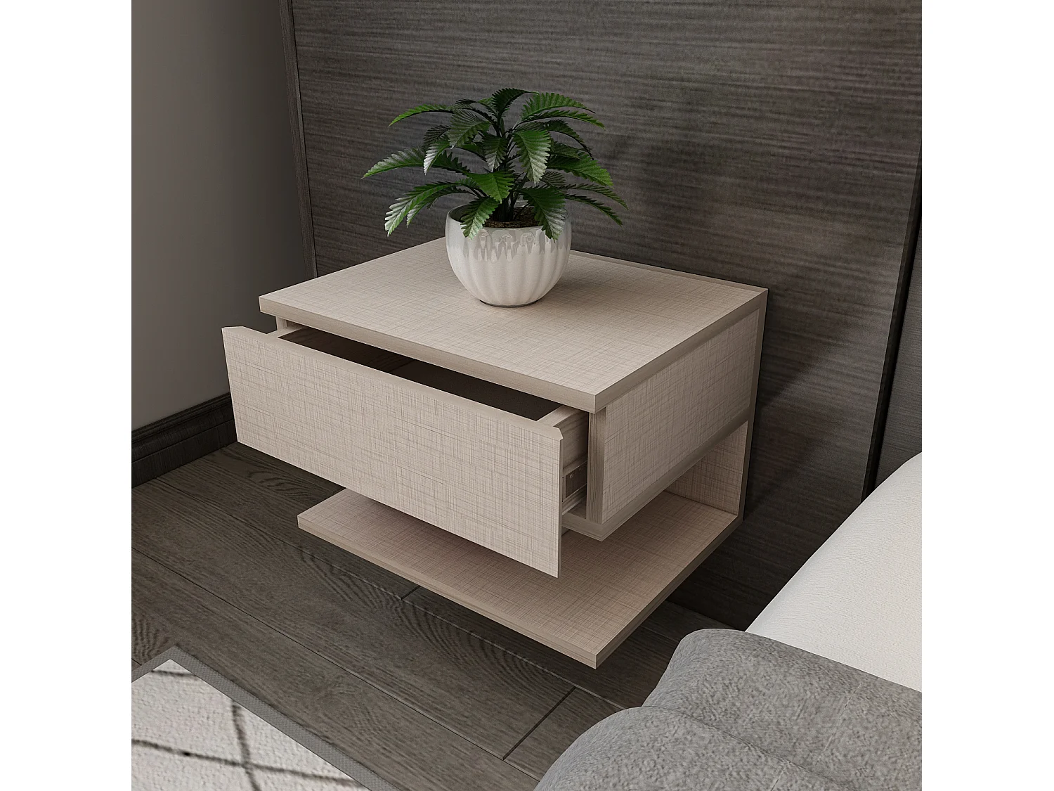 Decorotika Vivid Floating Nightstand - 45 cm W x 31.4 cm H x 36.8 cm D