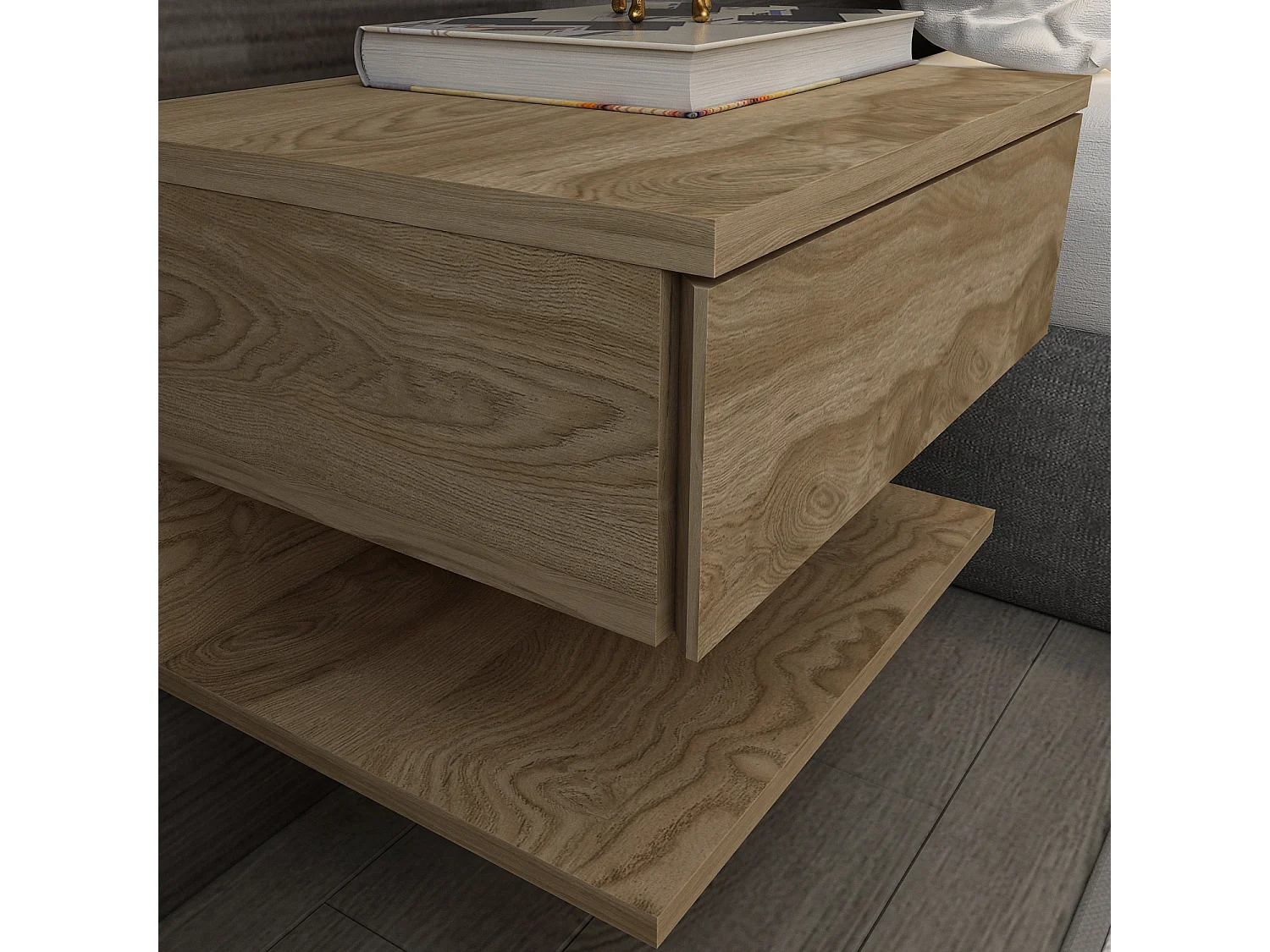 Decorotika Vivid Floating Nightstand - 45 cm W x 31.4 cm H x 36.8 cm D