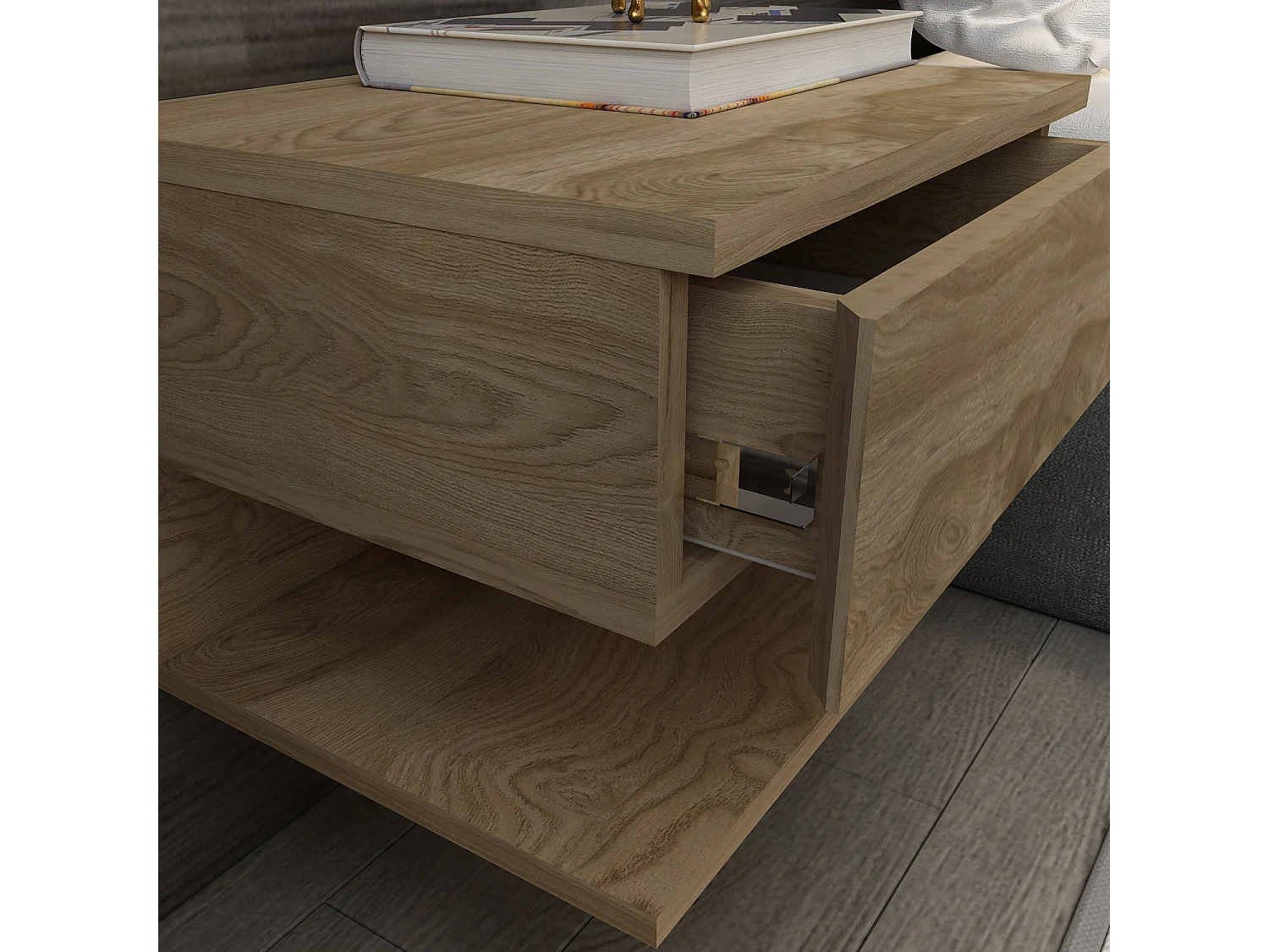 Decorotika Vivid Floating Nightstand - 45 cm W x 31.4 cm H x 36.8 cm D