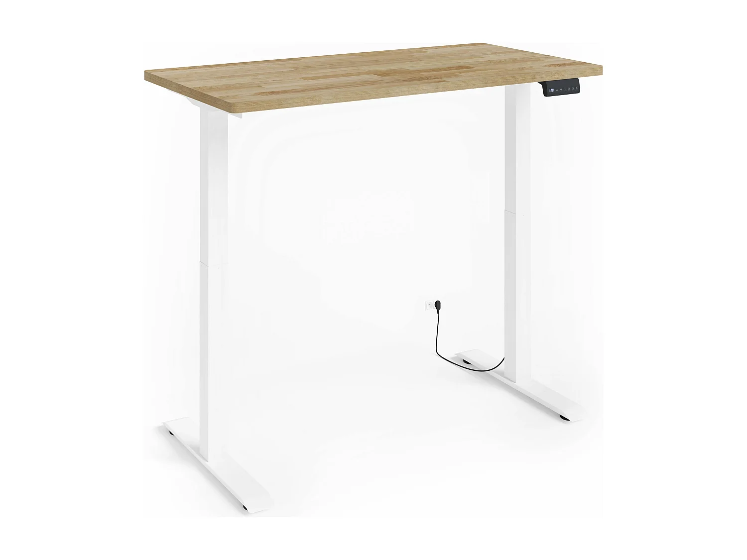 Verstelbaar bureau BIM Natural Desk eiken fineer 140x70x3 wit/eiken