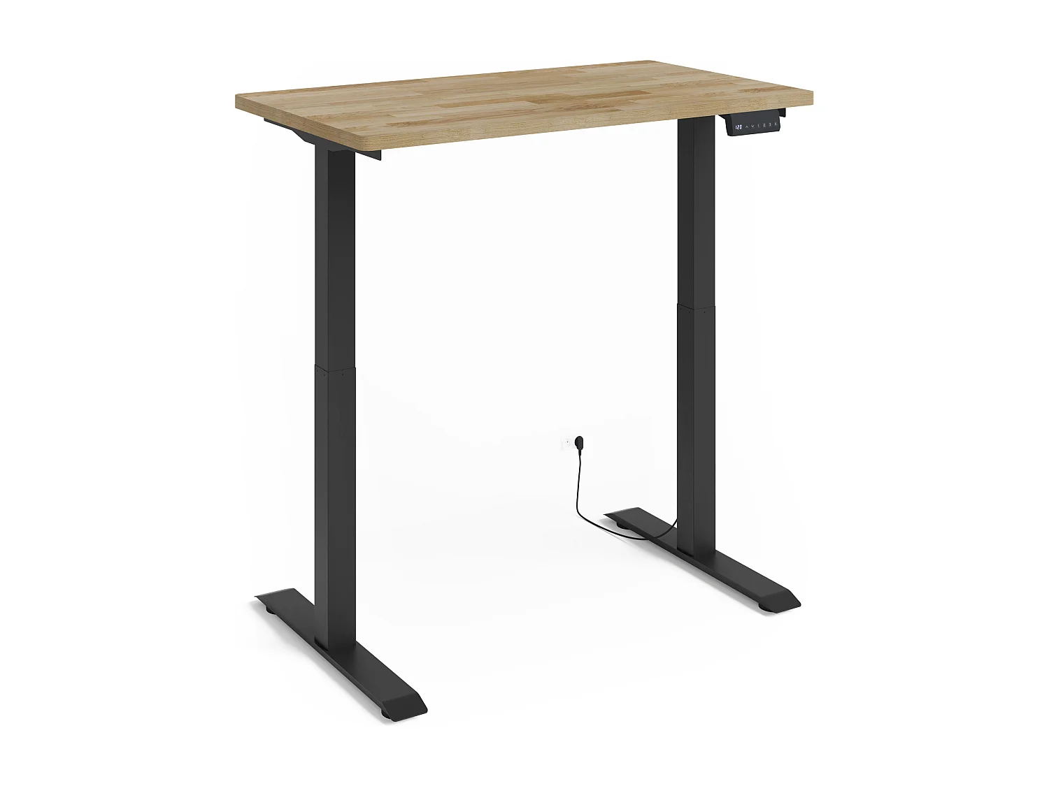 Verstelbaar bureau BIM Natural Desk eiken fineer 120x65x3 zwart/eiken