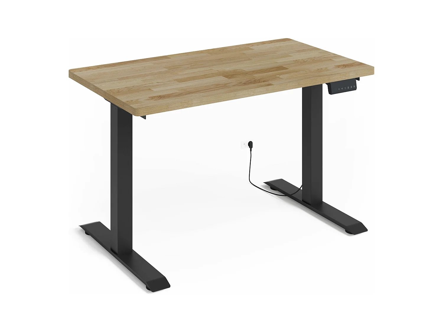Bureau réglable BIM Natural Desk placage chêne 120x65x3 noir/chêne