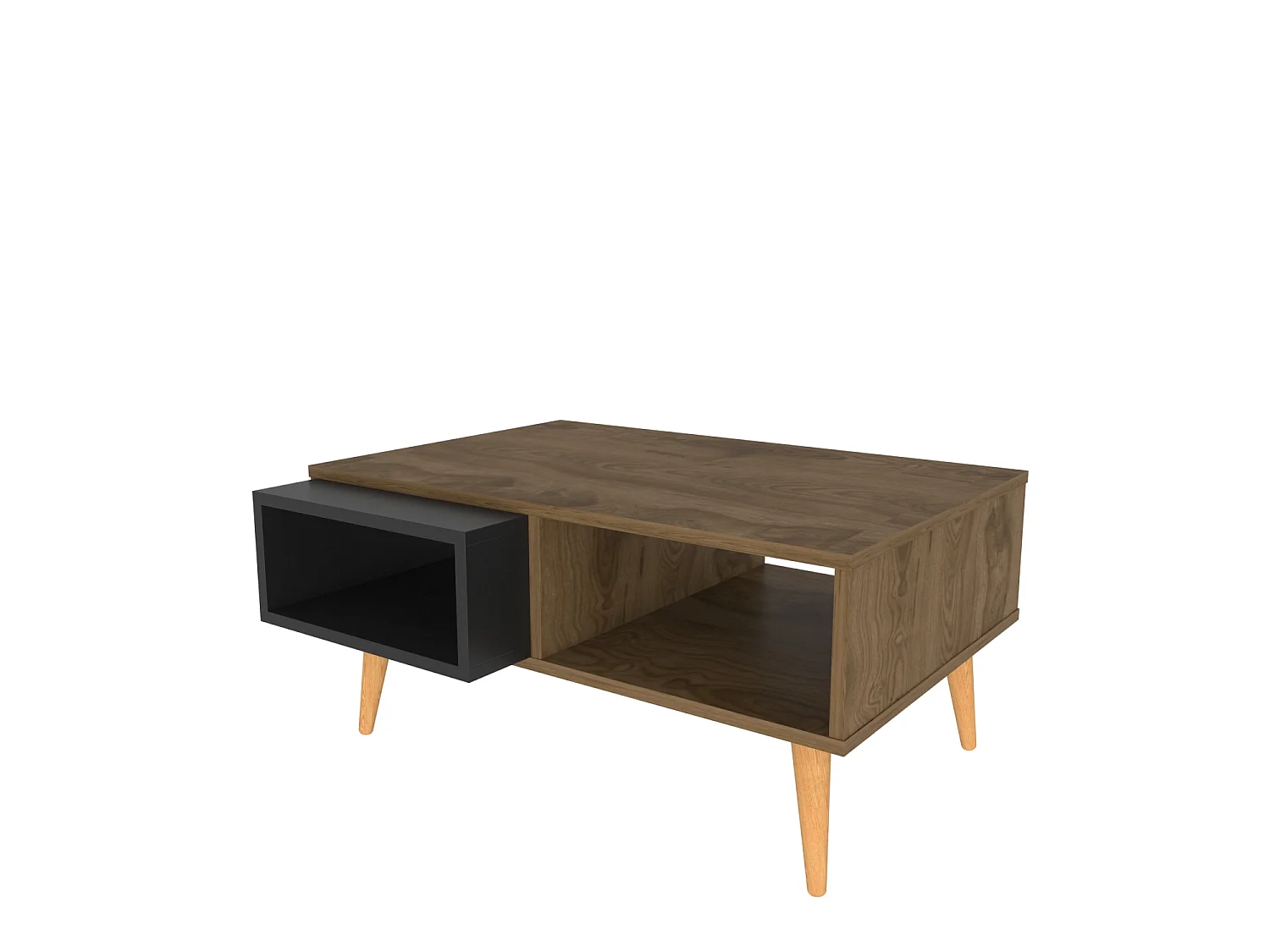 Meuble TV New York de 180 cm Portes Coulissantes (Oud et Anthracite)