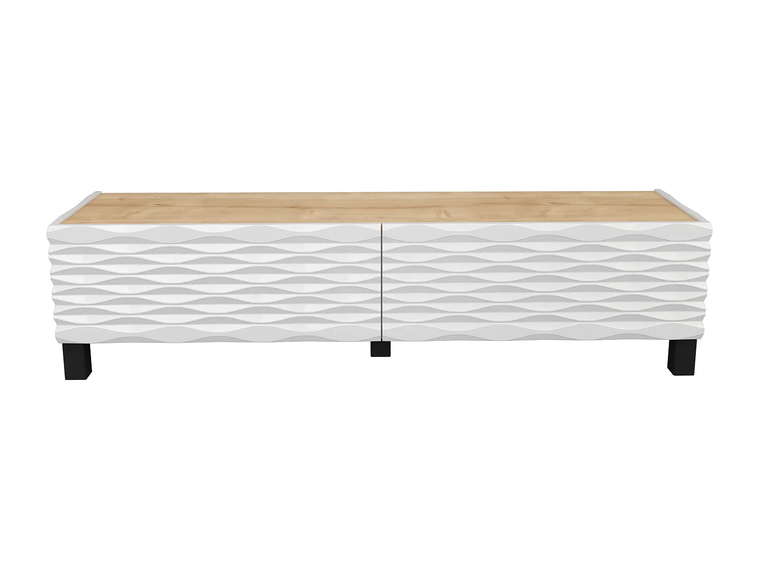 TV-Lowboard Lerze Saphir Eiche Weiß