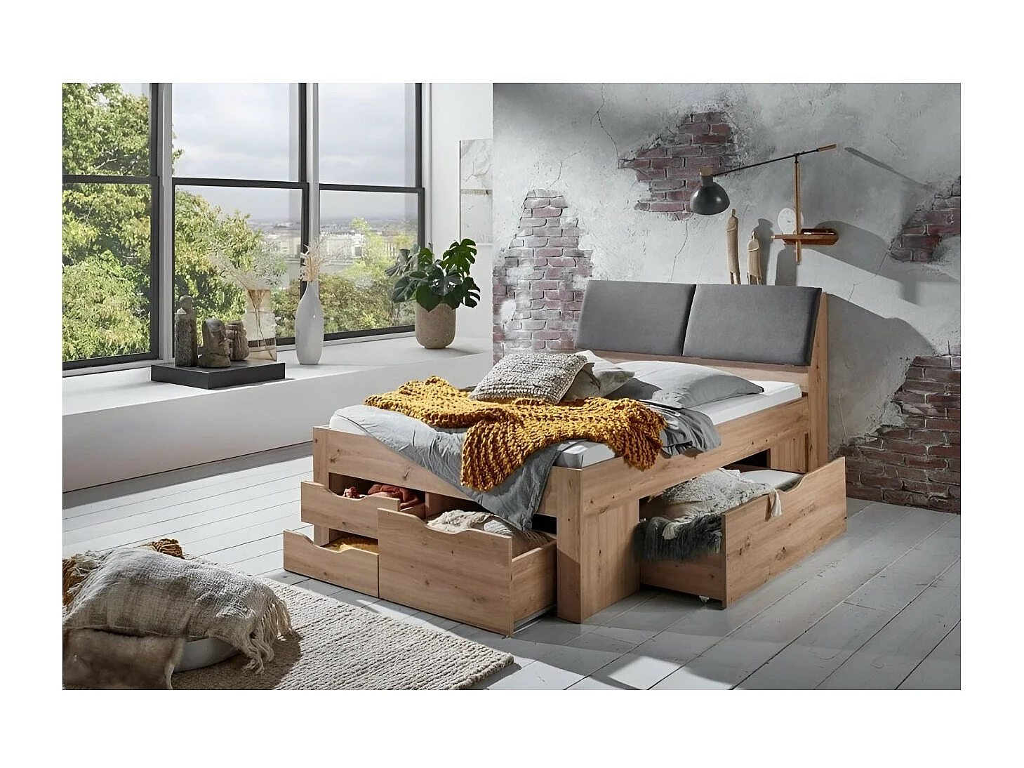 Letto Maxi/140x200/Marrone-Artisan