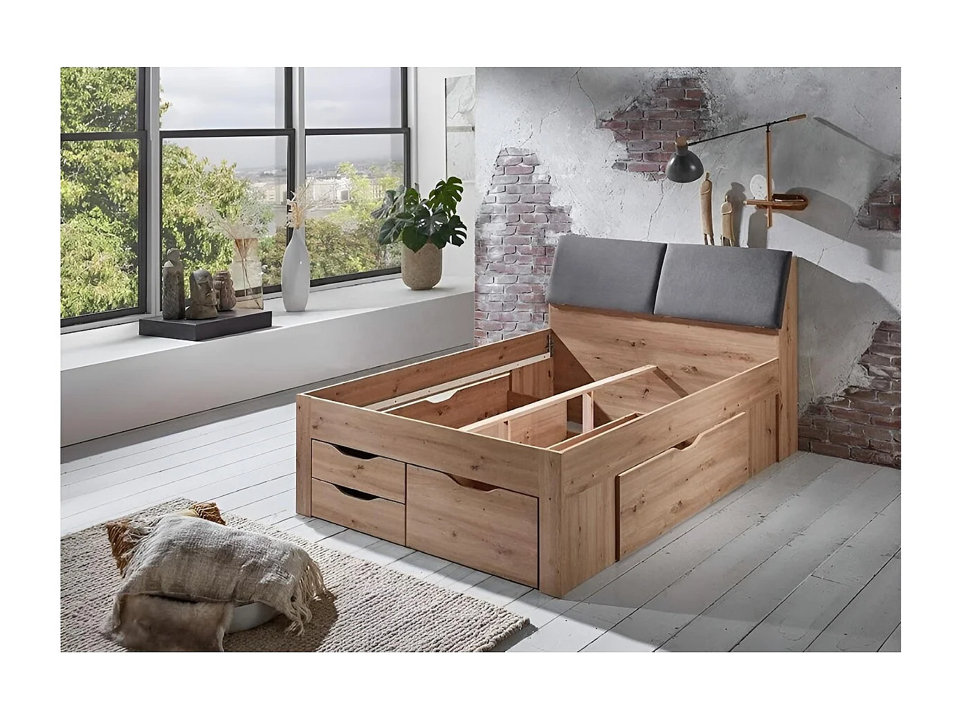 Letto Maxi/140x200/Marrone-Artisan