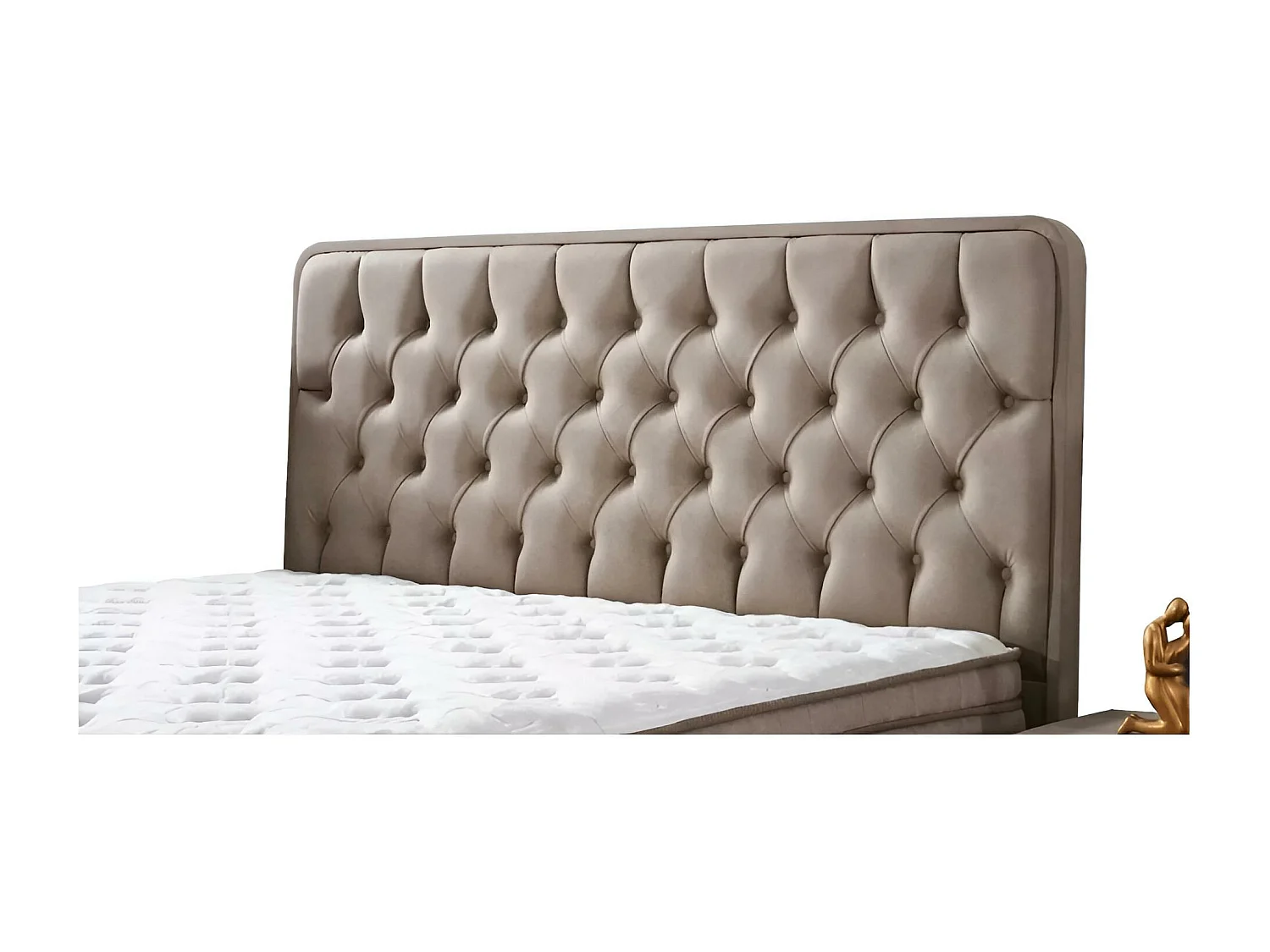 Letto Begonvil L/180x200/Tessuto/Beige