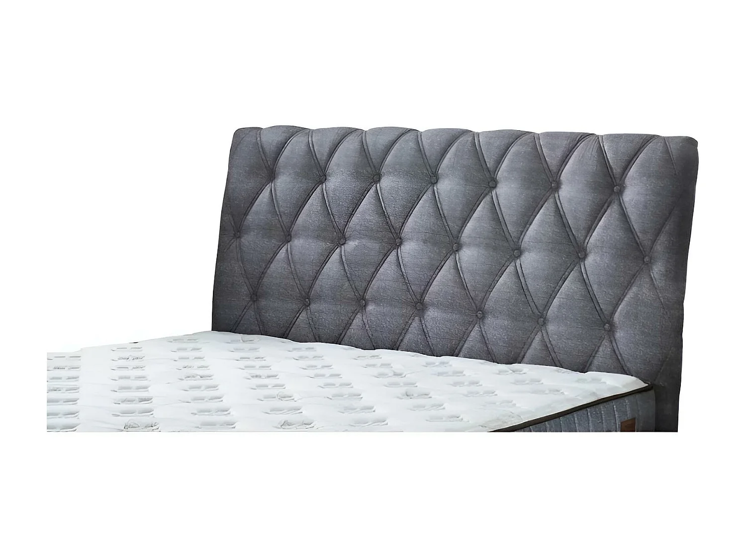 Lit Comfort M/160x200/Tissu/Gris