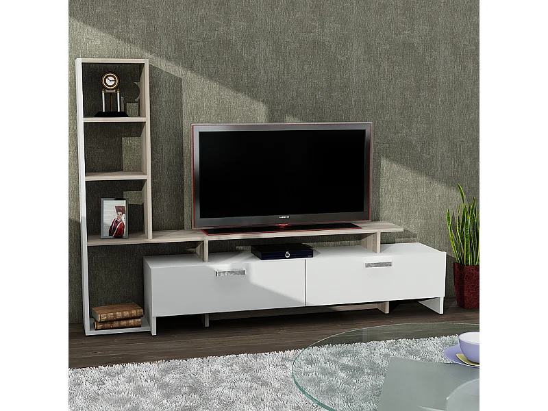 Wohnwand Simal Weiß Cordoba