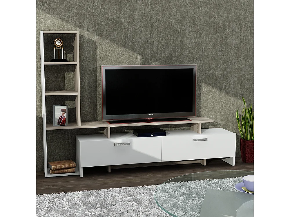 Wohnwand Simal Weiß Cordoba