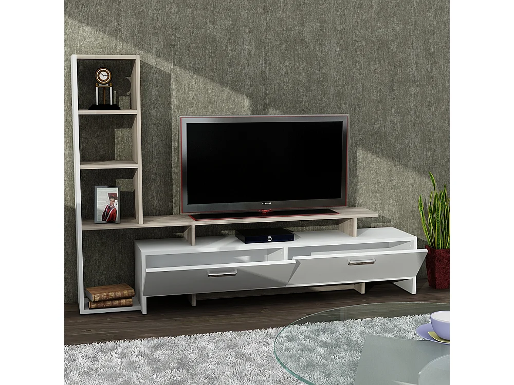 Wohnwand Simal Weiß Cordoba