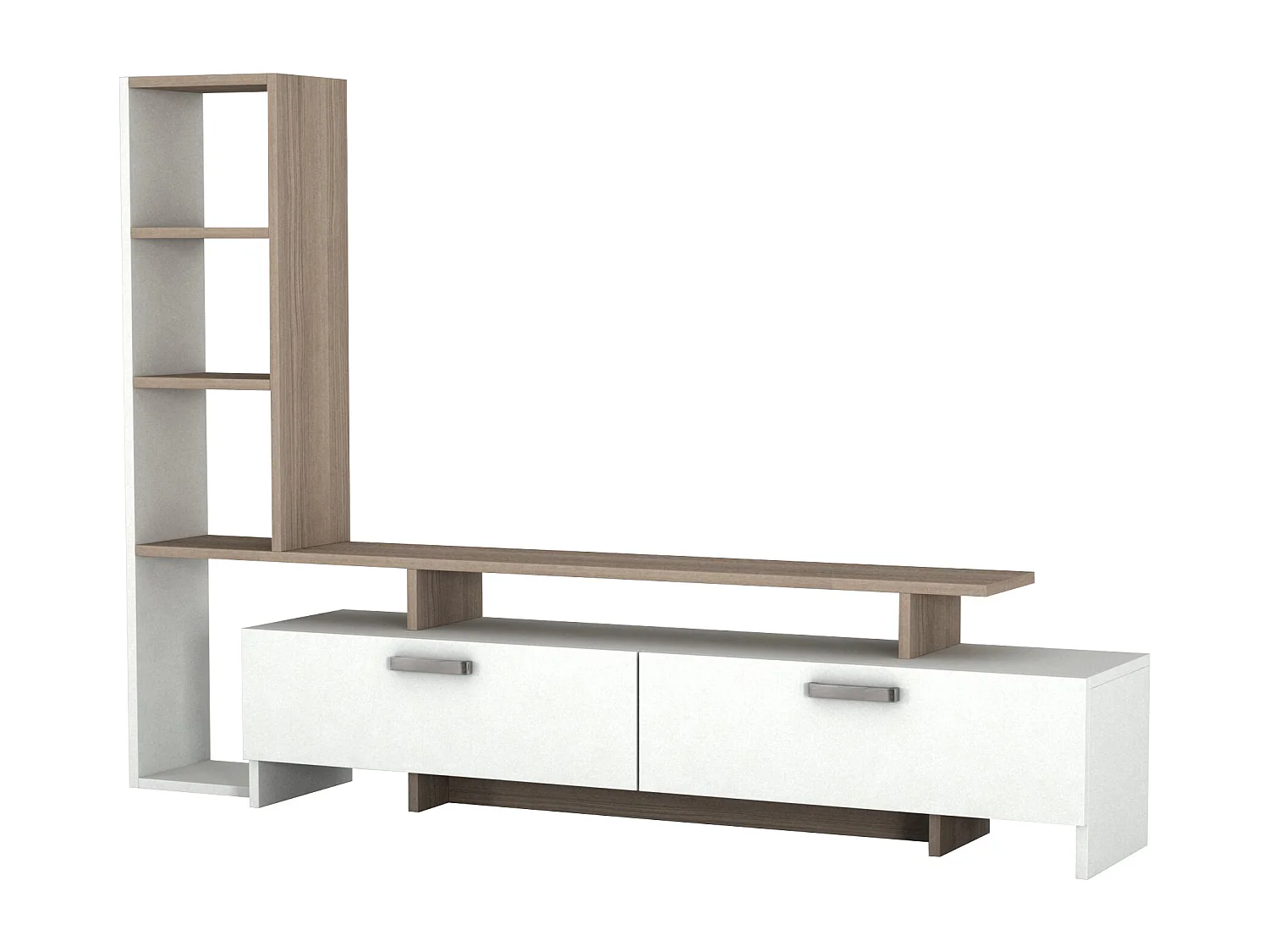 Wohnwand Simal Weiß Cordoba