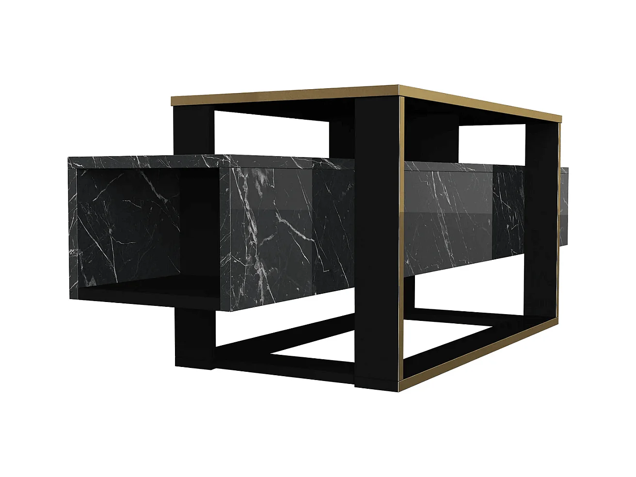 Wohnwand Bianco Marmor Optik