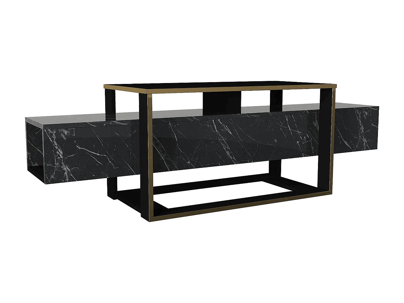 Wohnwand Bianco Marmor Optik