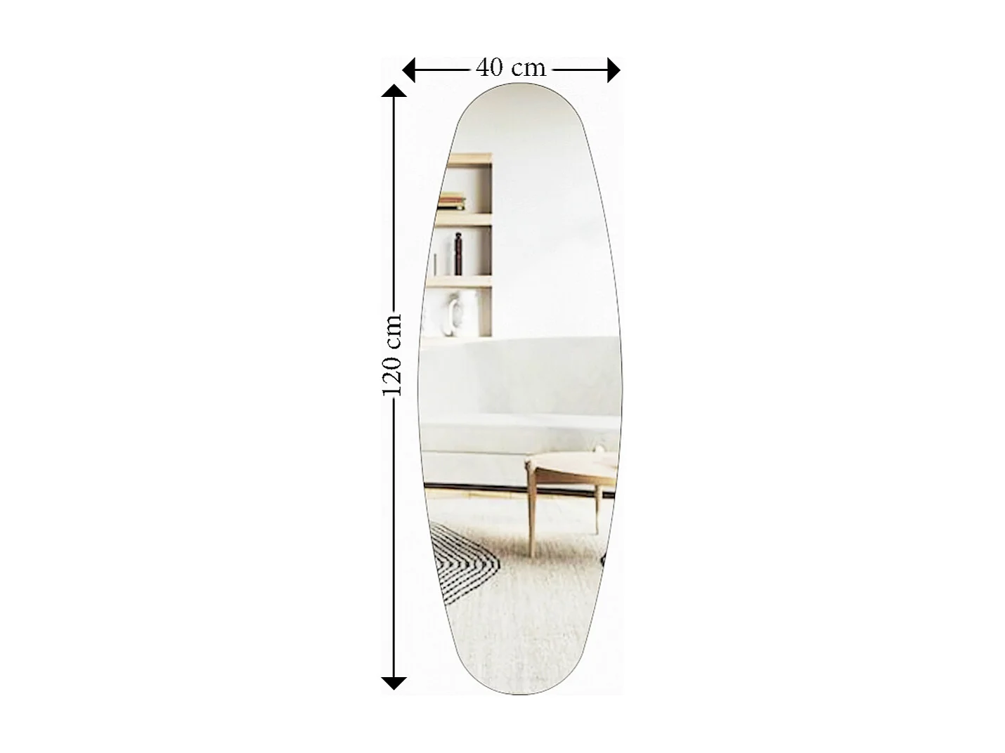 Wandspiegel Ganzkörperspiegel Venti 40x120