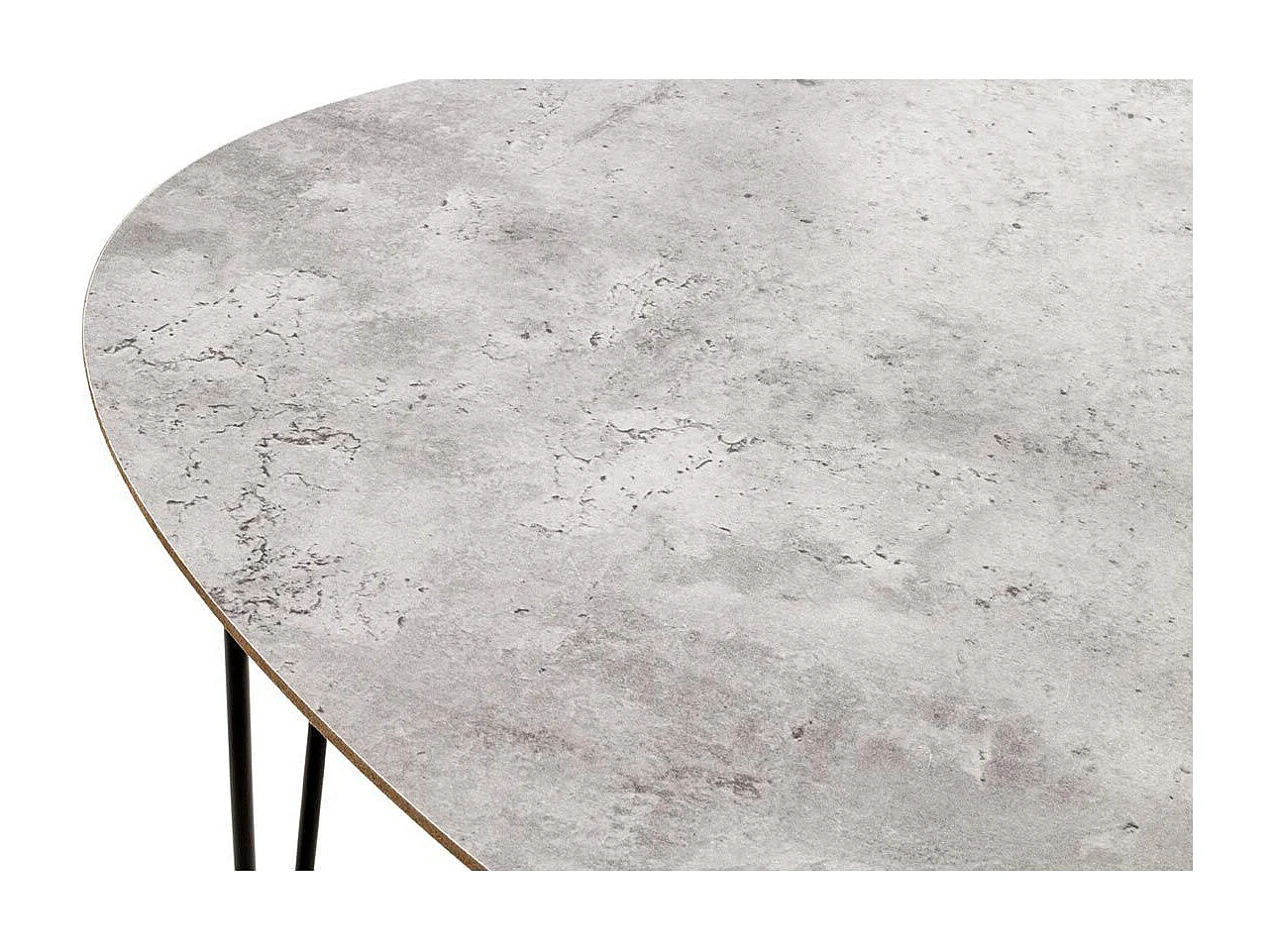 Lot de 2 Tables d'Appoint "Lamy" 48cm Noir & Béton