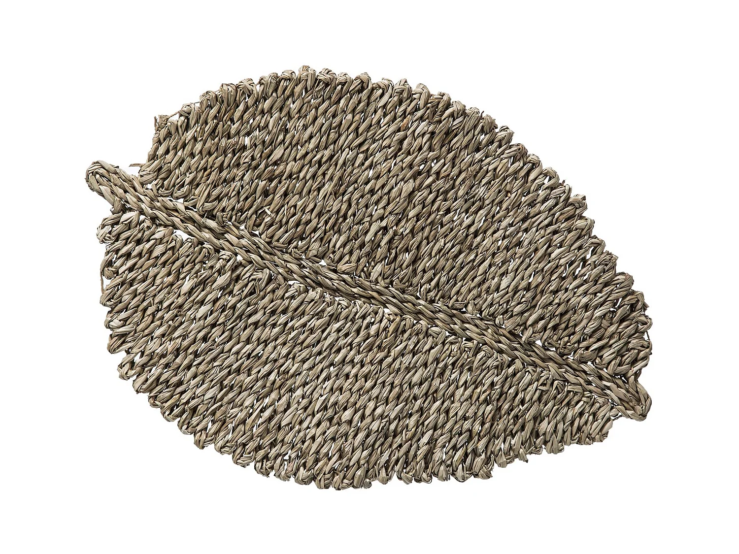 Tischset mit Blattmotiv aus Schilfrohr
