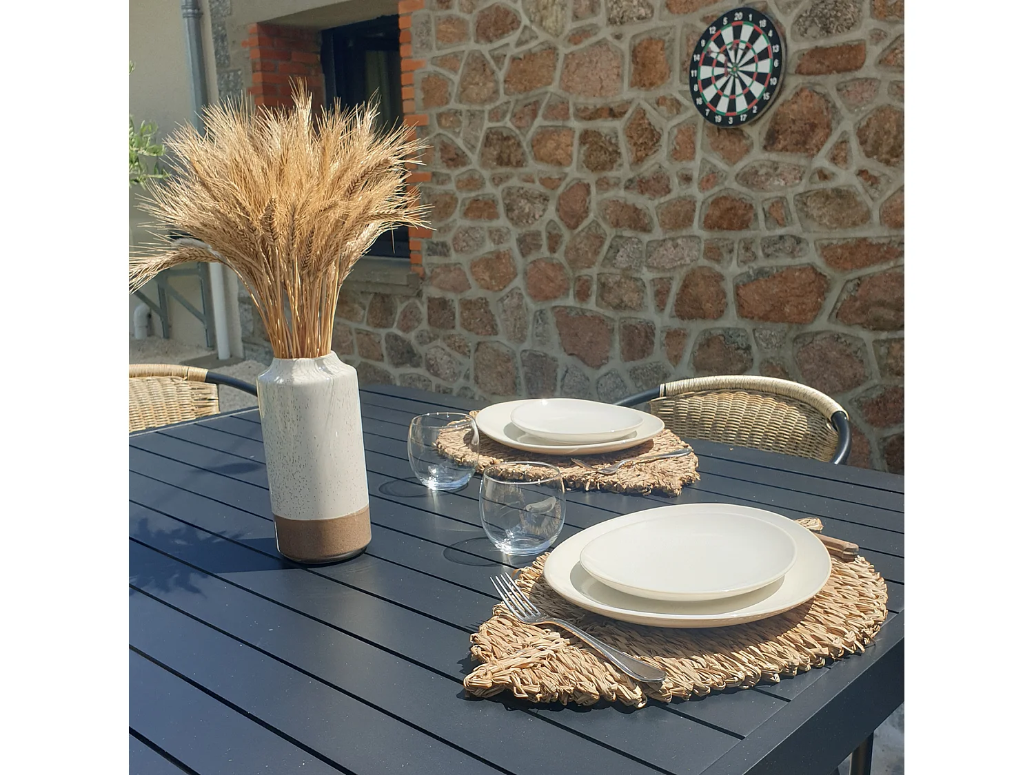 Mantel individual de hojas de junco