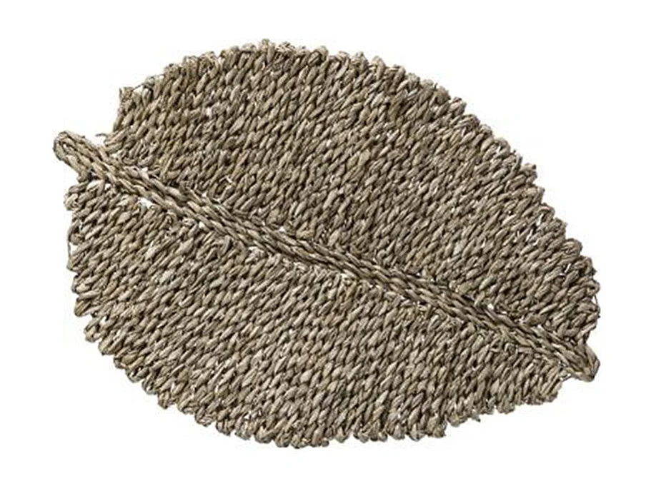 Tischset mit Blattmotiv aus Schilfrohr