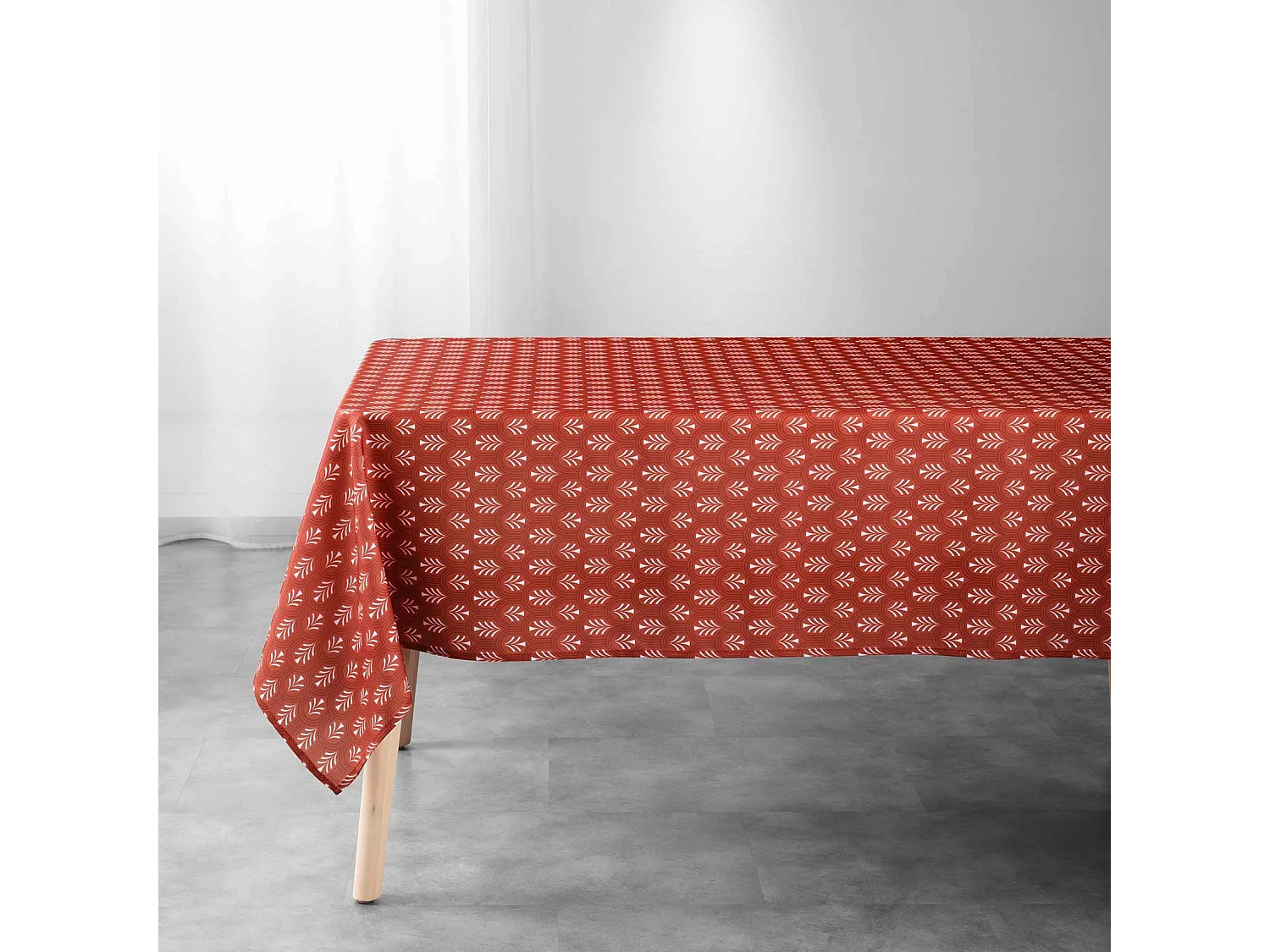 Nappe Imprimée "Manuella" 145x240cm Terracotta