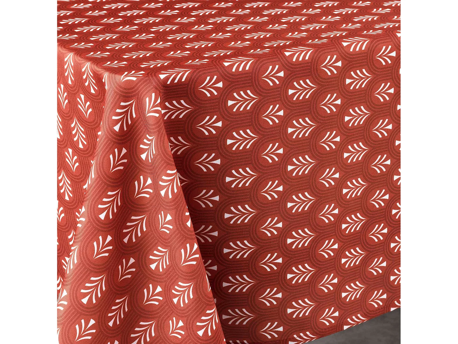 Nappe Imprimée "Manuella" 145x240cm Terracotta