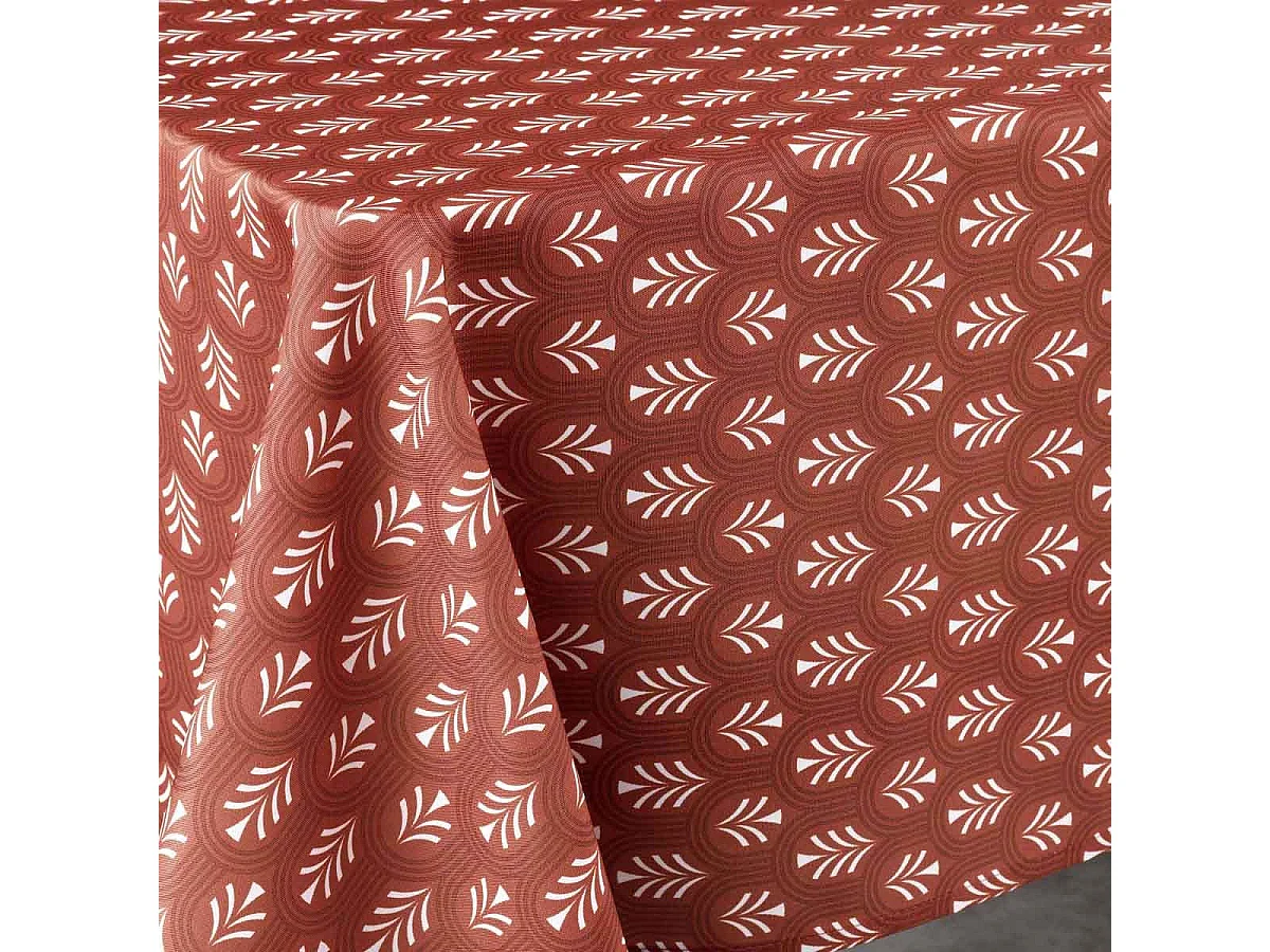 Nappe Imprimée "Manuella" 145x240cm Terracotta