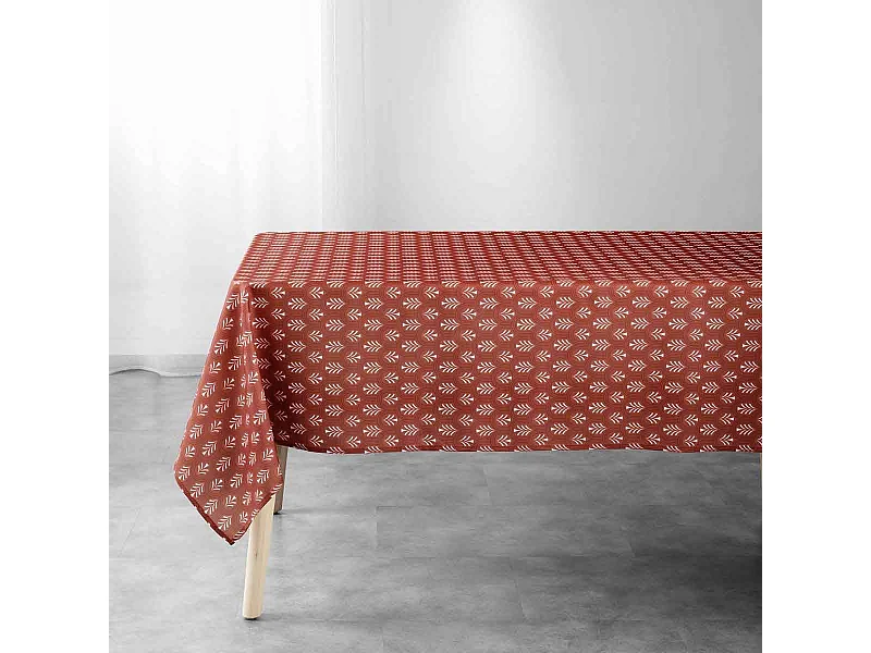 Nappe Imprimée "Manuella" 145x240cm Terracotta