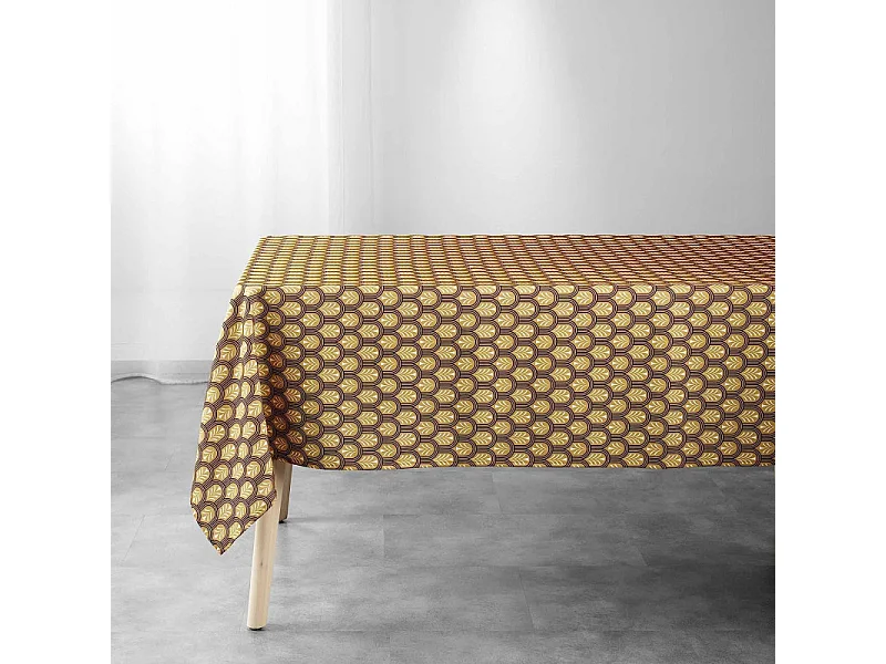 Nappe Imprimée "Manuella" 145x240cm Jaune
